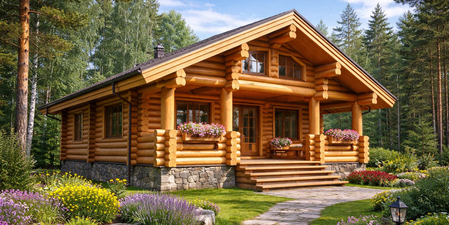 Интерьер в деревянном доме