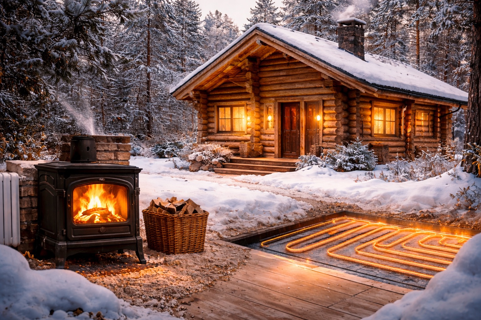 Интерьер в деревянном доме