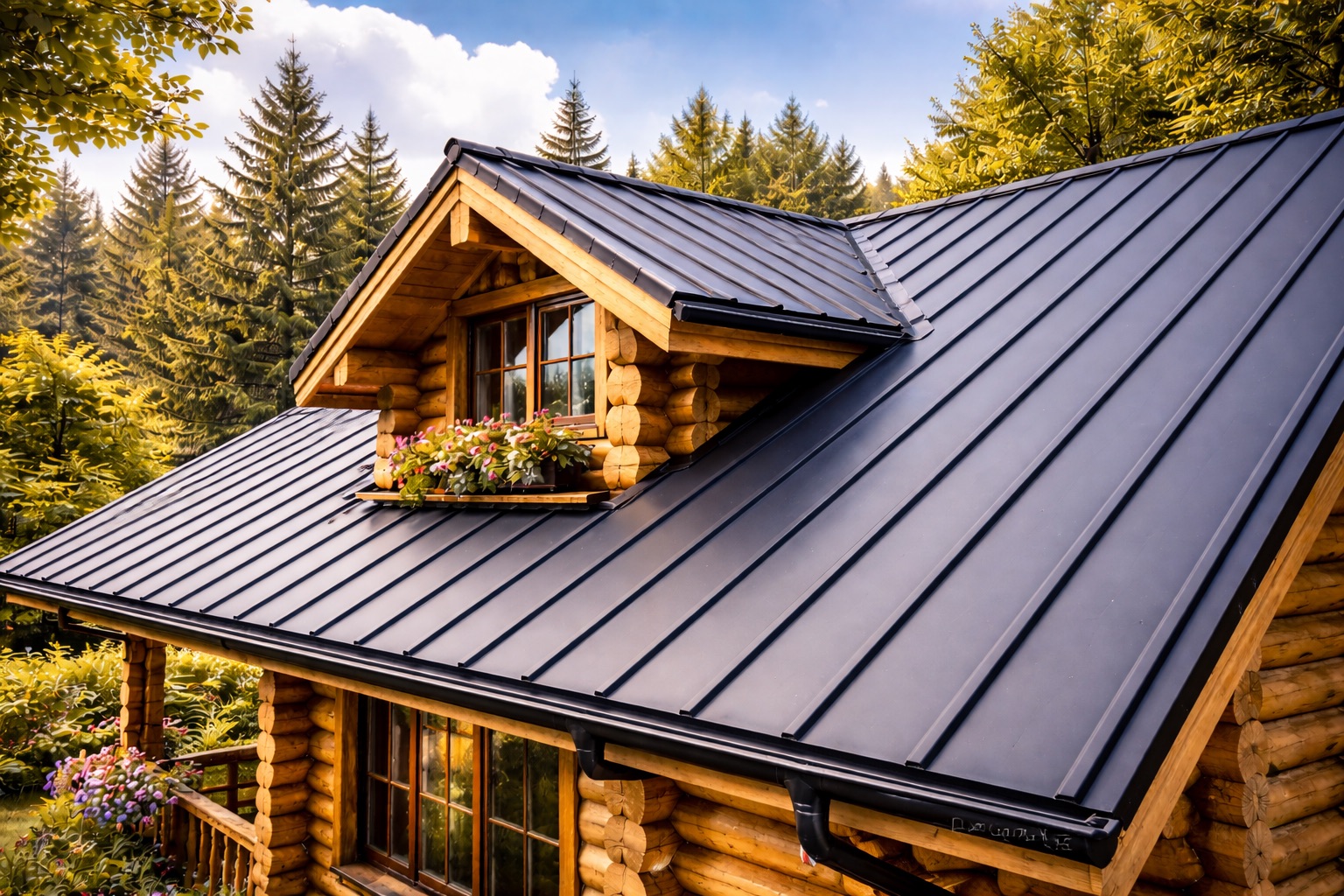 Банка с краской и кисть на деревянной поверхности