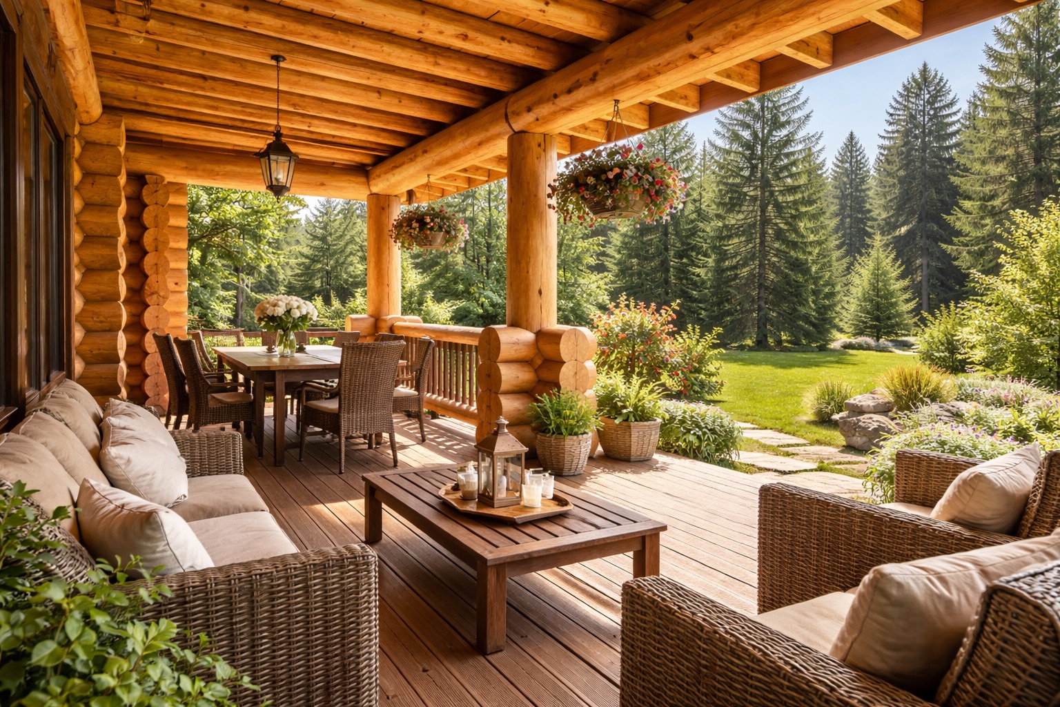 Интерьер в деревянном доме