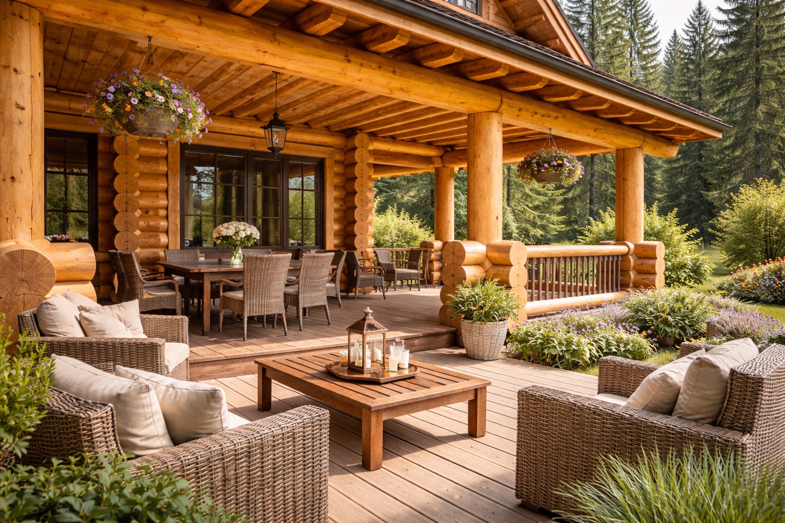 Интерьер в деревянном доме