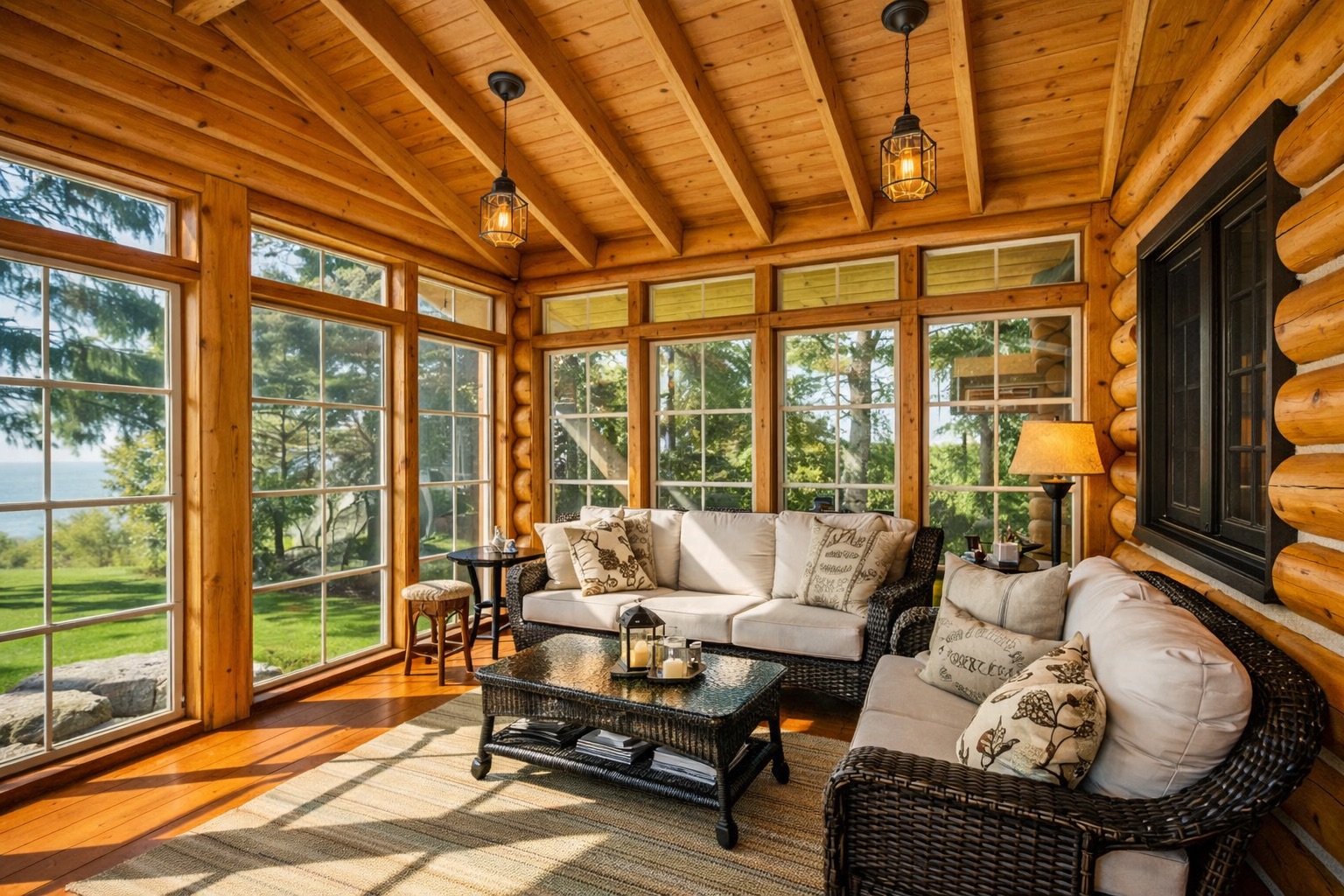 Интерьер в деревянном доме