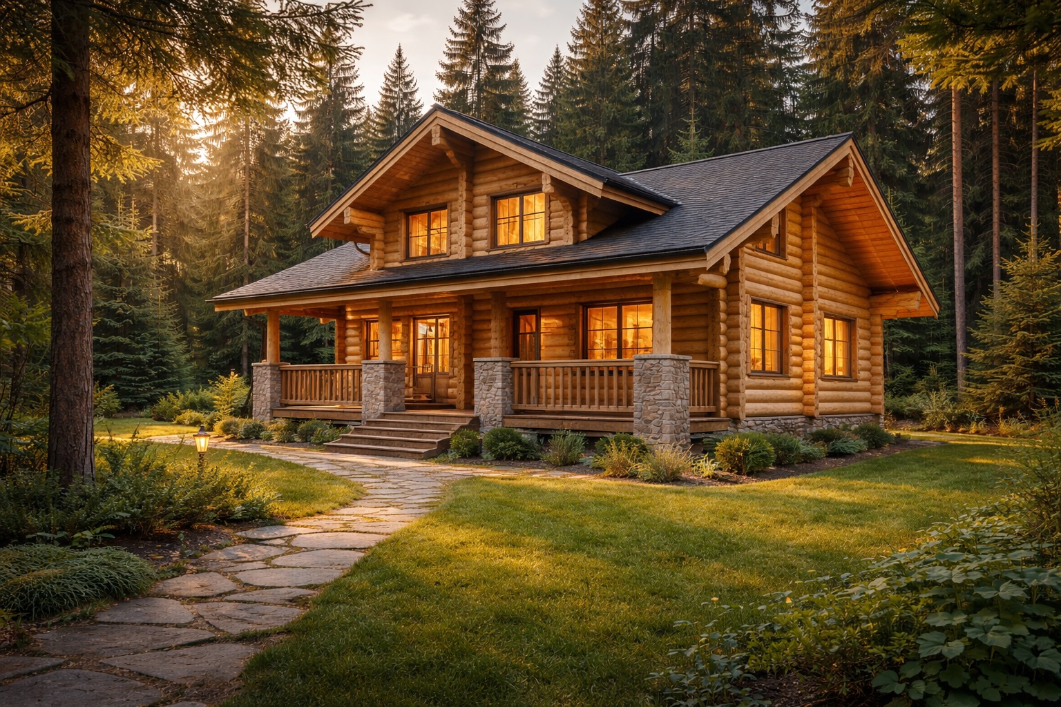 Дверь с стене из сруба